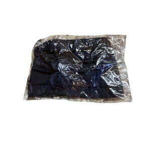 New Womens One Size Turban Beanie Surgical Chemo Cap Navy Blue Floral Patterned